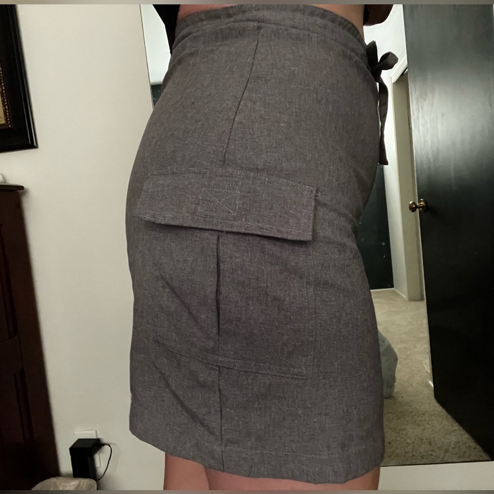 Vintage 90s Y2K Office Siren Minimalist Drawstring Cargo Skirt - Picture 11 of 11